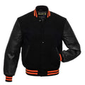Men's Varsity Jacket - Wool Body with Genuine Leather Arms | Letterman College Jacket