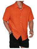 Women's Button Front Shirt - Short Sleeve Casual Fitted Blouse