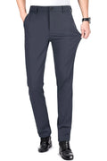 GINGTTO Mens Work Pants Slim Fit Tech Slacks for Men Stretch Dress Pants Blue Size 28