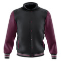 Deckras Men's Winter Varsity Letterman Jacket - Fleece Bomber Coat with Hood