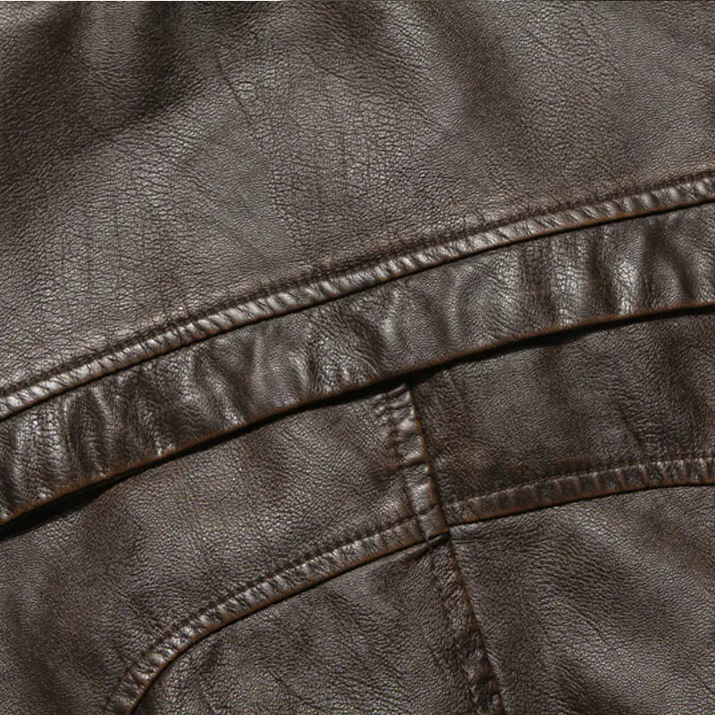 Men's Fleece Lined Leather Jacket