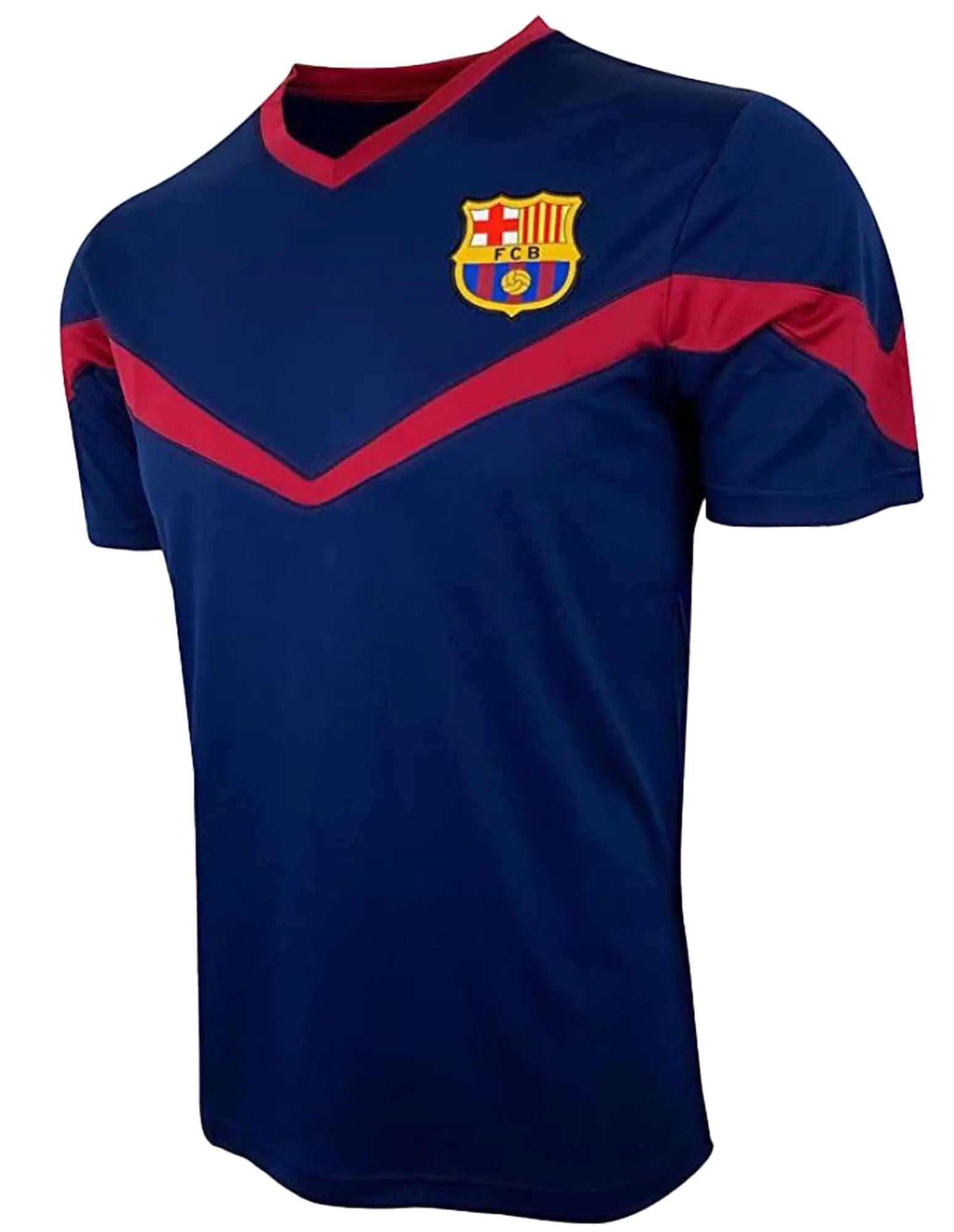 Icon Sports Mens Barcelona Training Jersey (Adult Sizes) Licensed Barcelona Shirt (US Alpha Medium Regular Regular Blue)