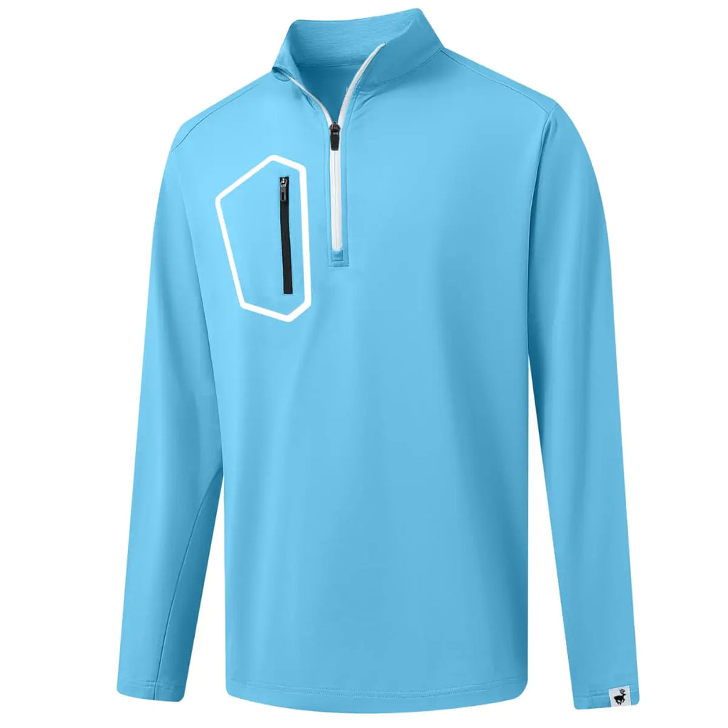 Men's Quarter Zip Pullover - Performance Dry Fit Mock Neck Golf Sweatshirt