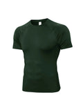 Mens Compression Shirt Short Sleeve Athletic Compression Shirt Men Cool Dry Workout Gym T Shirt Undershirts Running Tops