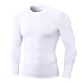 EARGFM Mens Sports Compression Shirt Running Workout Long Sleeve Quick Dry Base Layer Active Athletic Gym