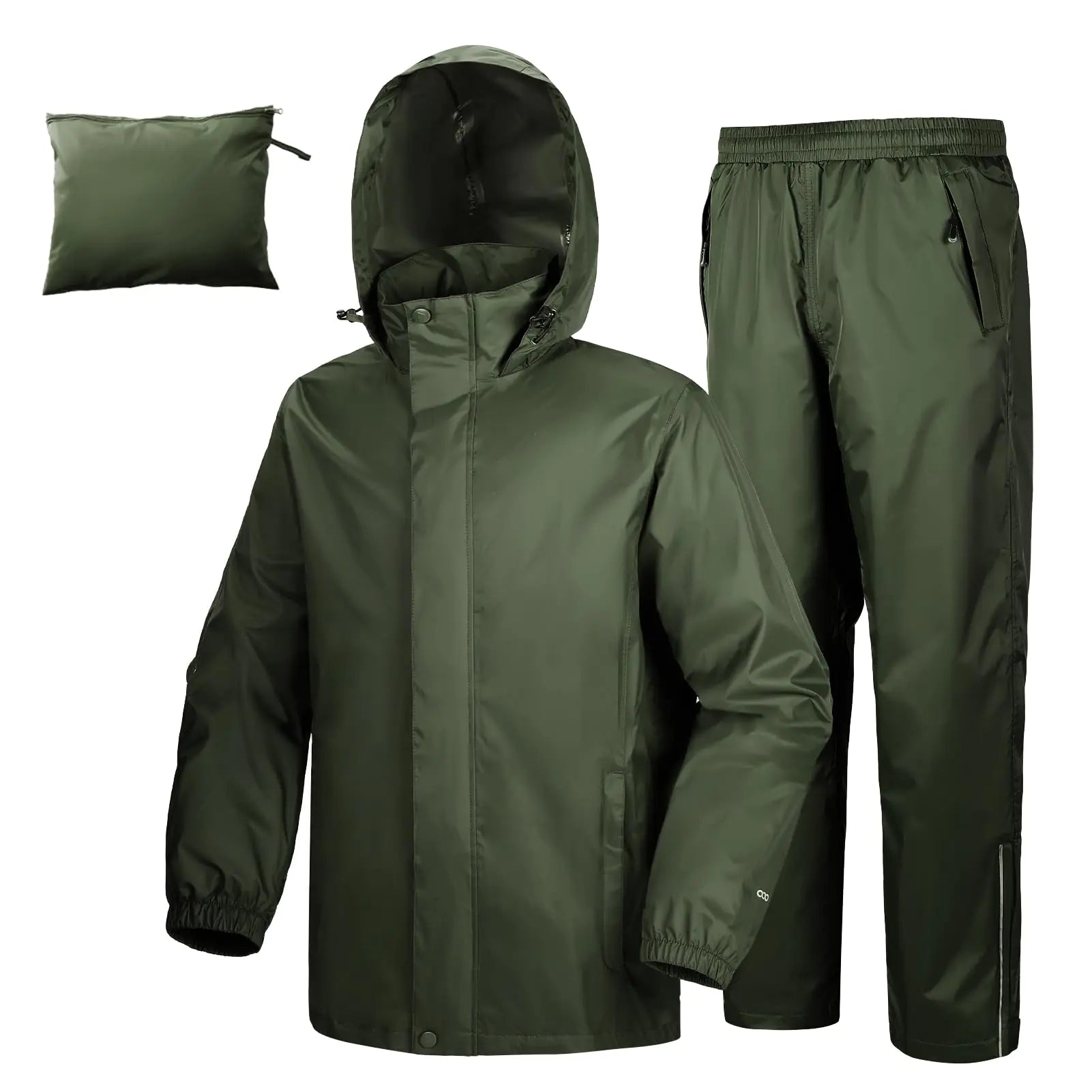 33000ft Mens Rain Suit Packable Waterproof Lightweight Rain Gear for Golf Hiking Cycling 2 Pieces (Jackets and Pants)