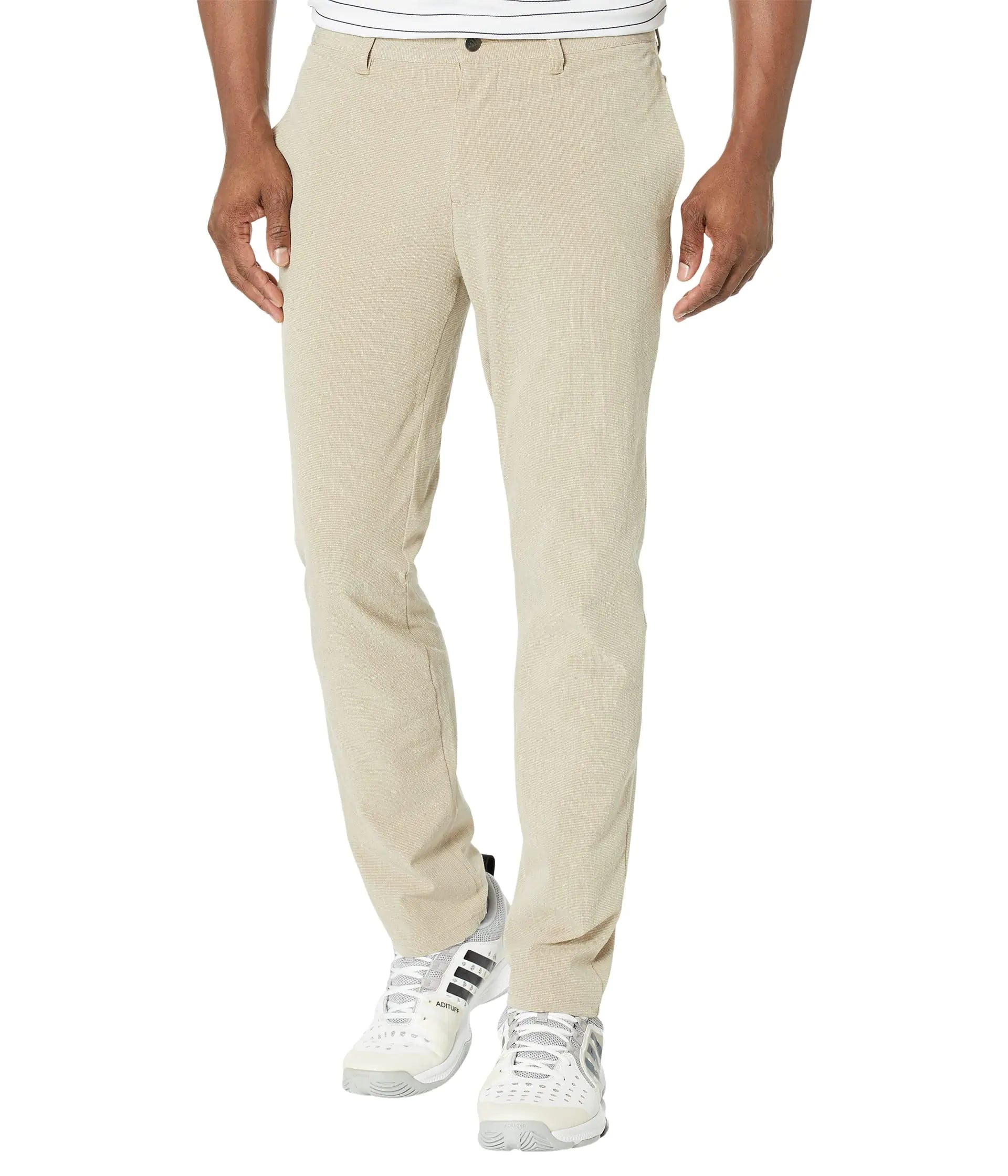 Adidas Men's Crosshatch Golf Pants - Tapered Leg Stretch Performance Trousers
