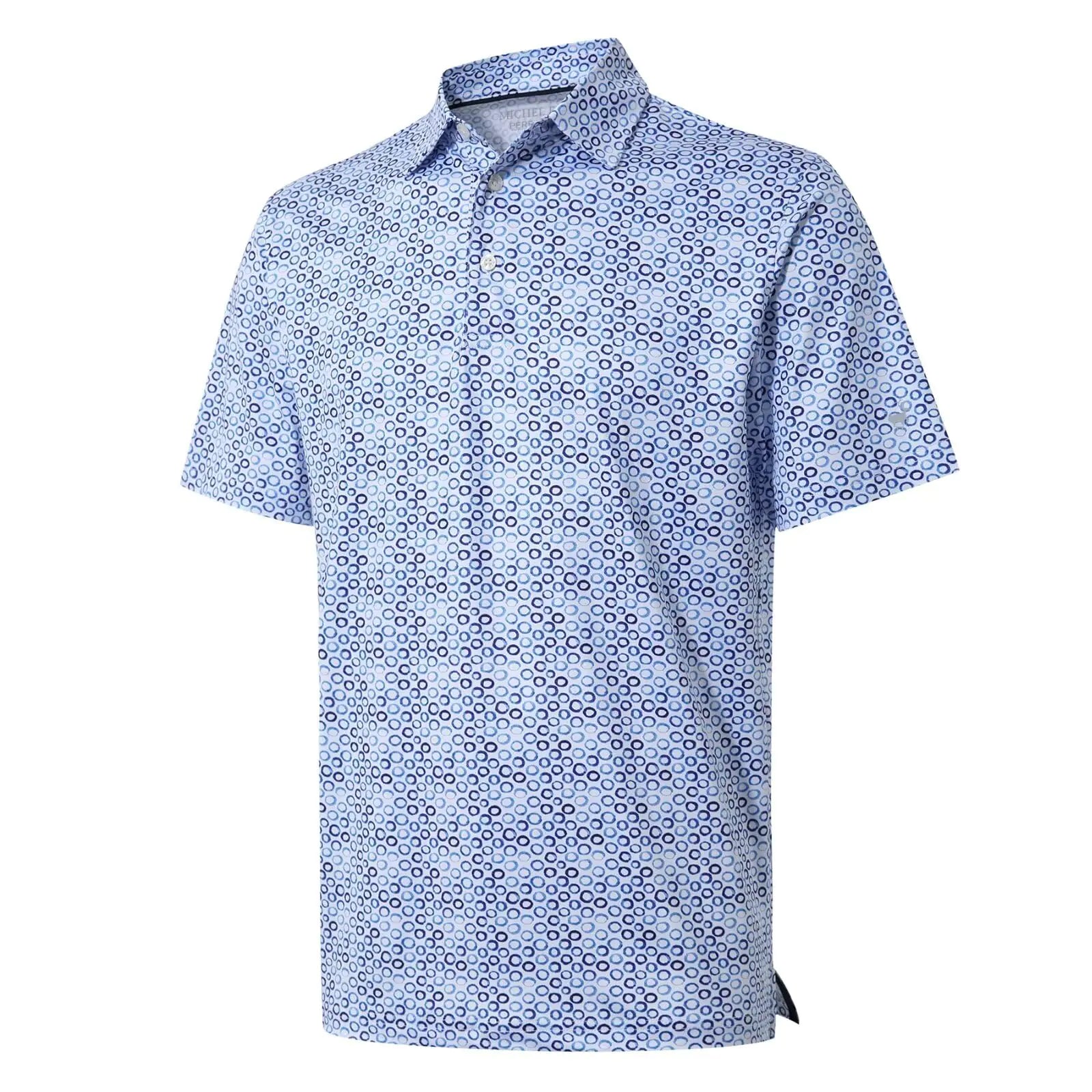 Golf Shirts for Men Dry Fit Short Sleeve Moisture Wicking Print Performance Casual Men Polo Shirts