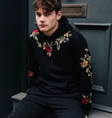 Hooded Sweatshirt for Men - Trendy Pullover with Long Sleeves