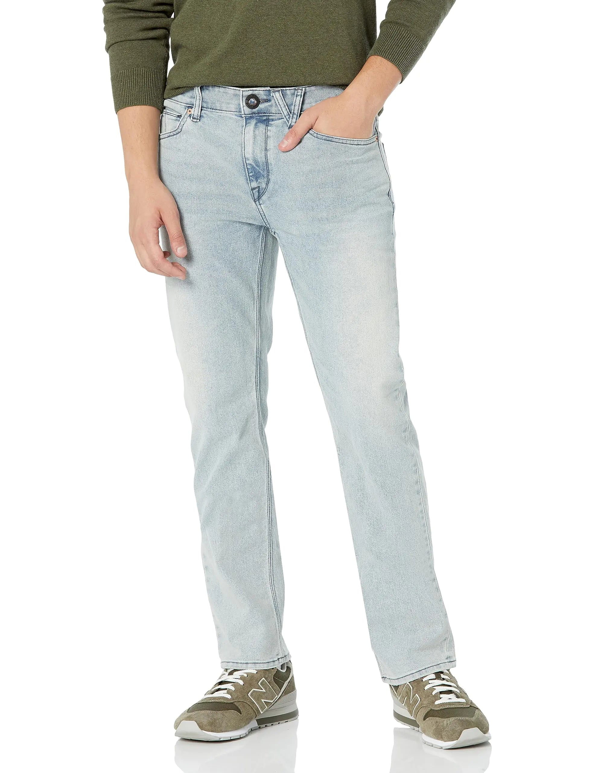 Volcom Mens Solver Denim Jean Powder Blue