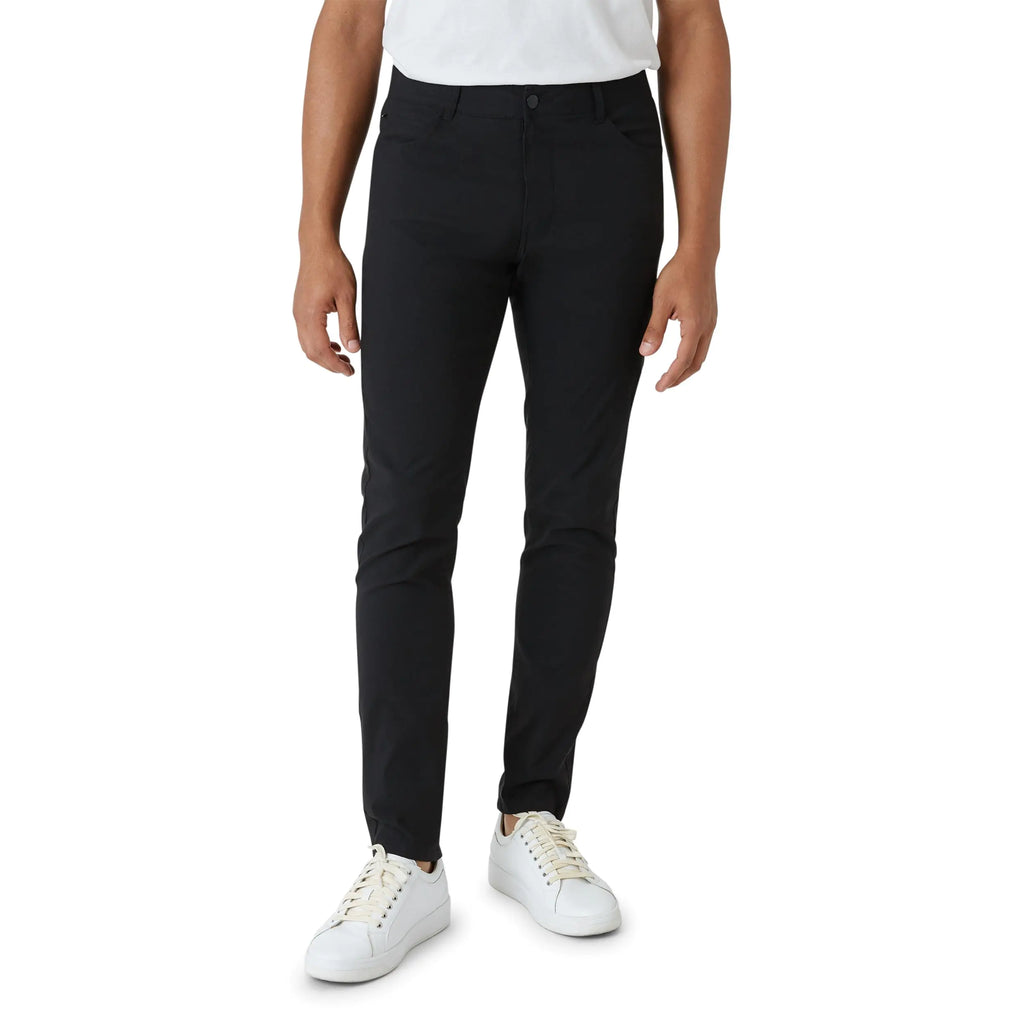 DKNY Mens Tech Pants - Stretch Travel Pants for Men | 5 Pocket Pants Casual Mens Pants | Performance Stretch Pants | Mens Travel Pants Skinny Fit Black