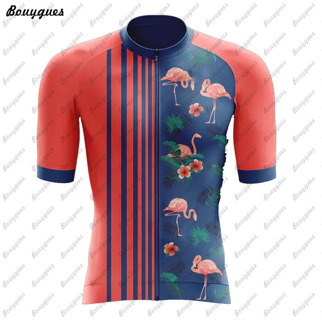 Flamingo Team MTB Cycling Jersey - High Quality Bike Shirt
