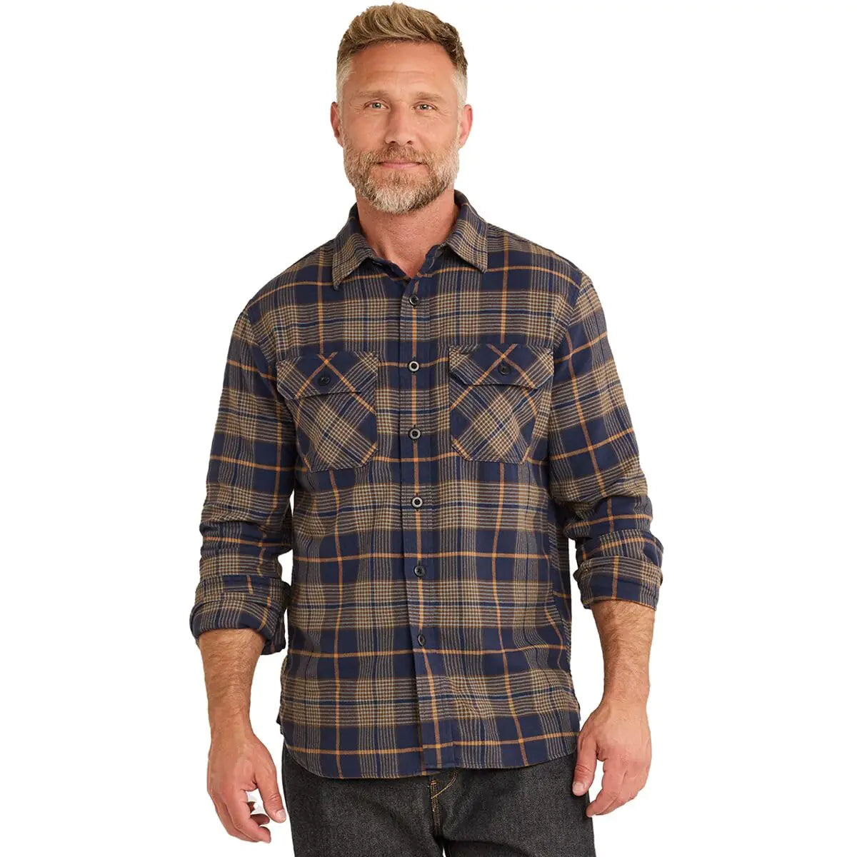 Pendleton Men's Classic Flannel Shirt - 100% Cotton Double Brushed Plaid