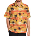 Men's Hawaiian Shirt - Tropical Floral Print Short Sleeve Aloha Beach Shirt