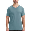 netdraw Mens Ultra Soft V-Neck Bamboo Viscose T-Shirt Comfy Lightweight Casual Basic Cotton Tee Shirt (Smoke Blue XX-Large)