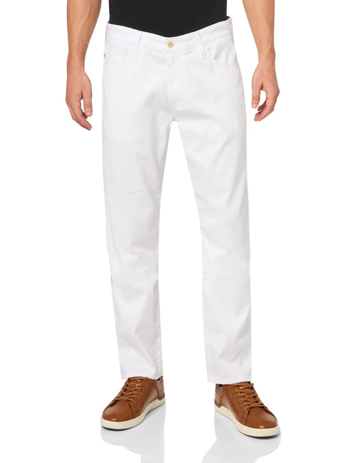 AG Jeans Men's Everett Slim Straight Jeans - Mid-Rise White Denim