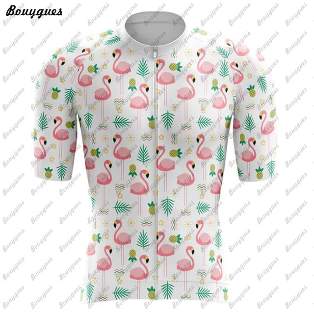 Flamingo Team MTB Cycling Jersey - High Quality Bike Shirt