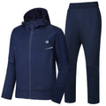 HOTSUIT Men's 2-Piece Tracksuit - Hooded Sweatsuit Set with Reflective Print
