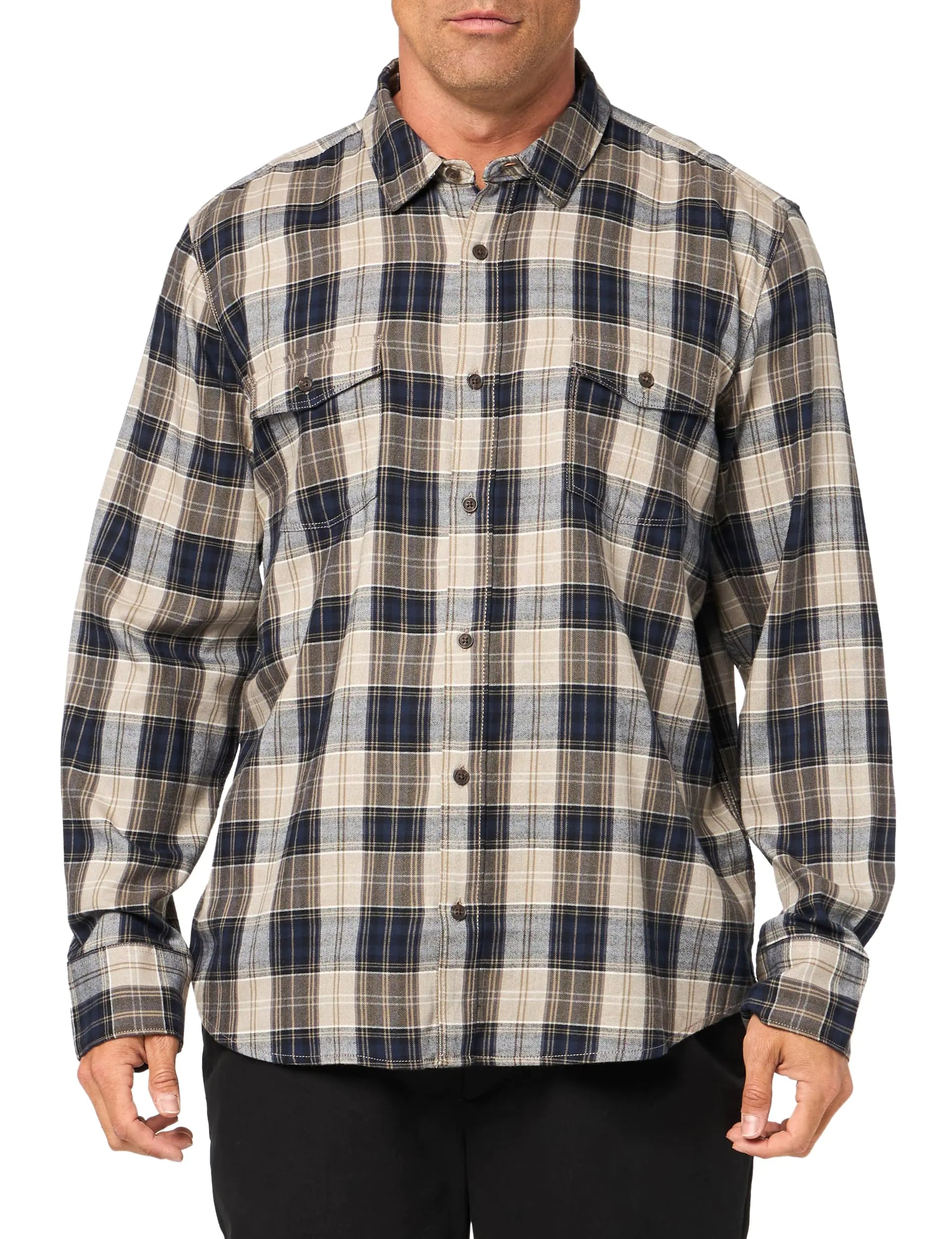 PAIGE Mens Everett Long Sleeve Shirt BlackBerry Storm