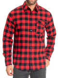 Nutria Mens Flannel Shirt Plaid Long Sleeve Button Down Casual Shirts Brushed 100% Cotton U11