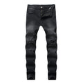 Mukdecu Mens Slim Fit Ripped Jeans (8017 Black 34)