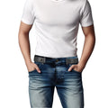 Men's Buckle-Free Elastic Belt - No Buckle Invisible Stretch Waist Belt