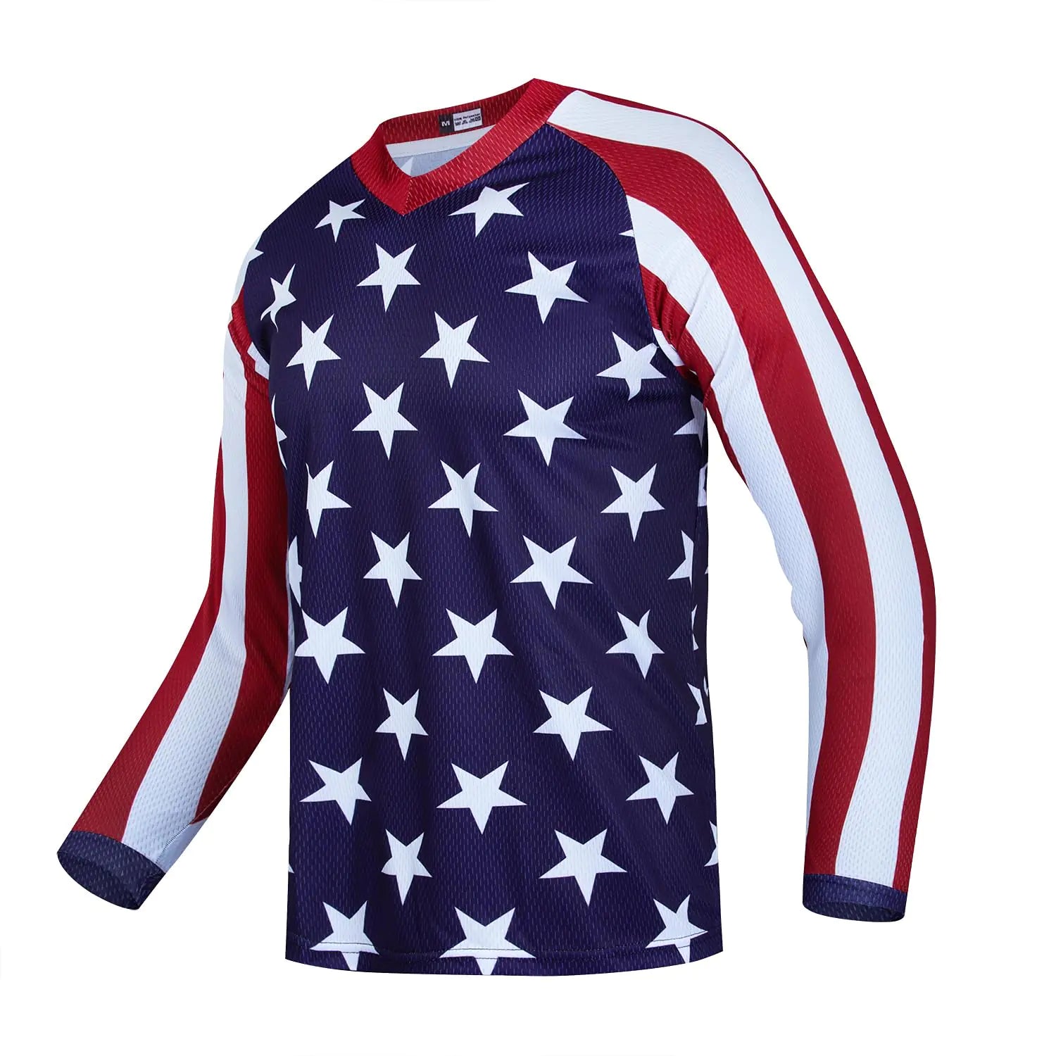 Men's Mountain Bike Jersey - Long Sleeve MTB Motocross Downhill Cycling Shirt