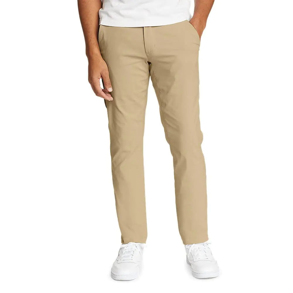 Eddie Bauer Mens Horizon Guide Chino Pants - Slim Fit Light Khaki 34W x 32L