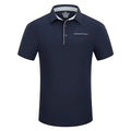Mempea Mens Polo Shirts Short Dry Fit Performance Designed Collared Golf Polo Shirts for Men Navy XXL