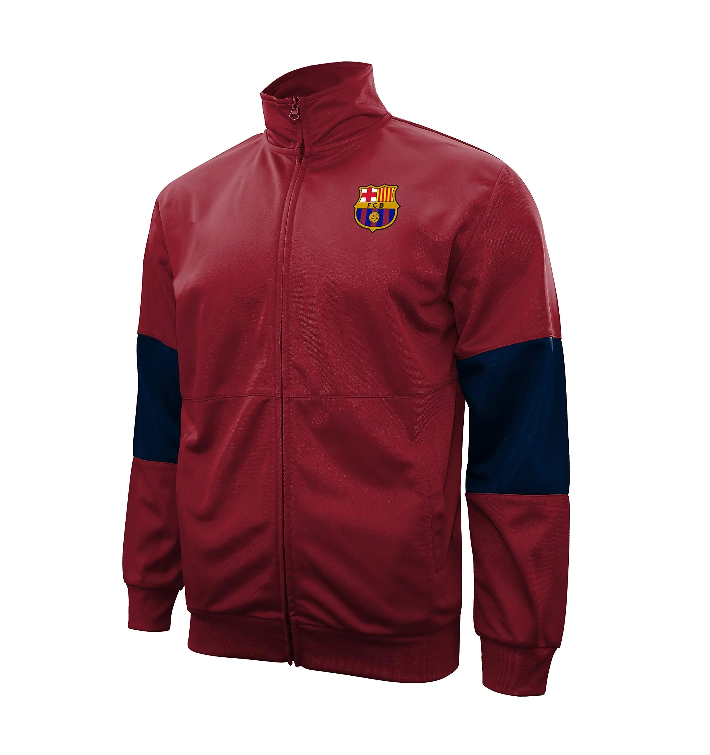 Icon Sports FC Barcelona Adult Full-Zip Touchline Track Jacket (Red Large)