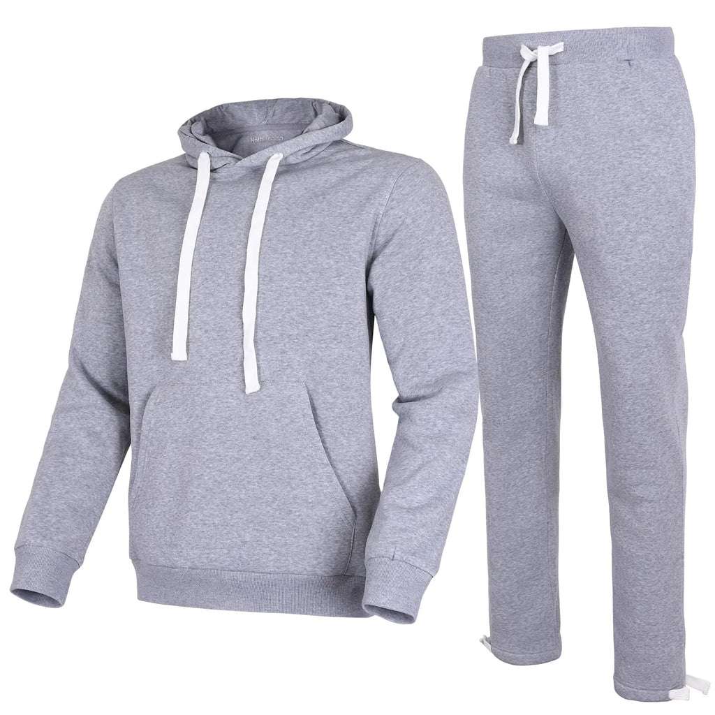 Bellnorth Men's 2-Piece Tracksuit - Fleece Hooded Sweatsuit Athletic Set