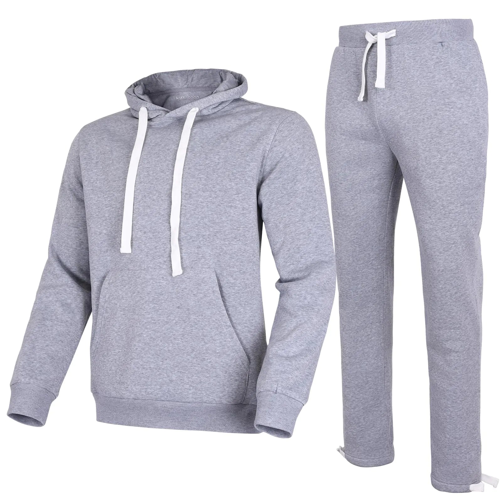 Bellnorth Men's 2-Piece Tracksuit - Fleece Hooded Sweatsuit Athletic Set