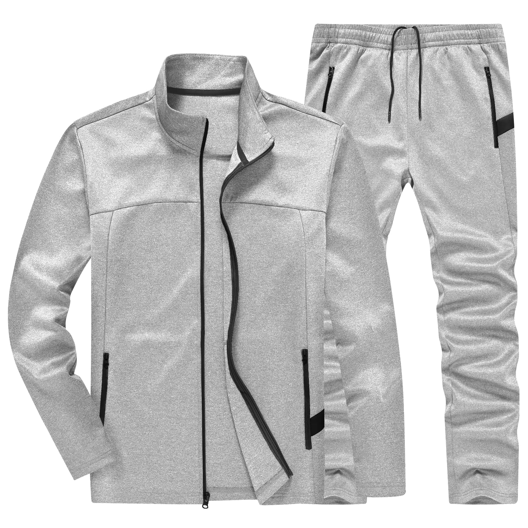INNERBUT Men's 2-Piece Tracksuit - Full Zip Athletic Sweatsuit Set with Pockets