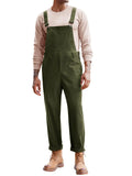 Runcati Mens Corduroy Bib Overalls Workwear Fashion Casual Jumpsuit Adjujstable Strap Romper Coverall
