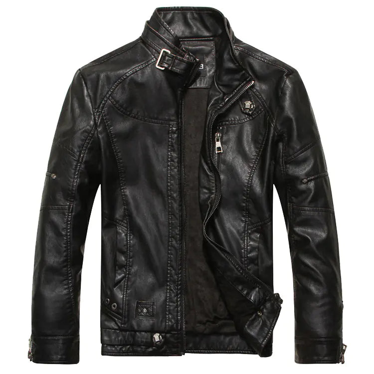 Men's Fleece Lined Leather Jacket
