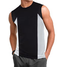 Champion Big and Tall Muscle T Shirts for Men - Cotton Mens Sleeveless Tees Black/White